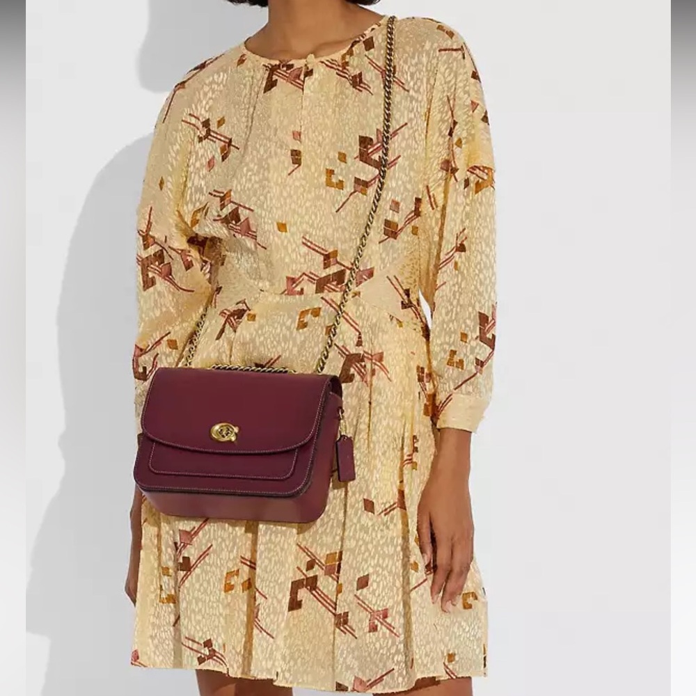 NWT Coach Madison Shoulder Bag with Chain Strap in Wine Leather - Picture 2 of 11